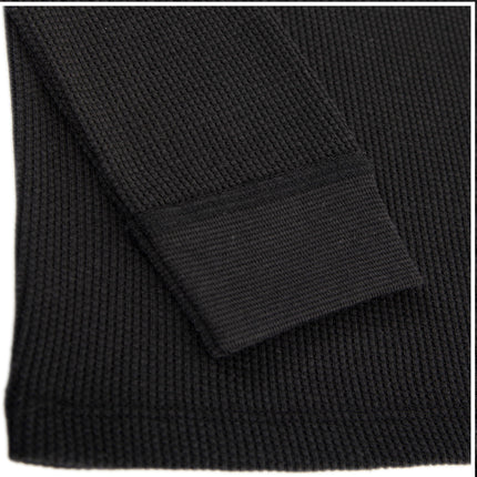 Ensemble de sous-vêtements thermiques gaufre premium Fruit of the Loom pour garçons, noir, 10-12