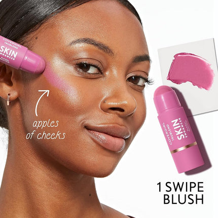 COVERGIRL Trublend Skin Enhancer Blush Balm Stick, Vegan Formula, Easy to Use, Glides on Effortlessly, Non-Greasy, Doesn't Crease - 205 Spiced Rose (Bright, Warm Mauve)