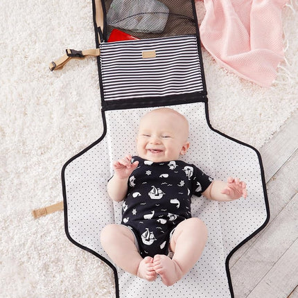 Skip Hop Pronto Mini Changer Black and White Stripe