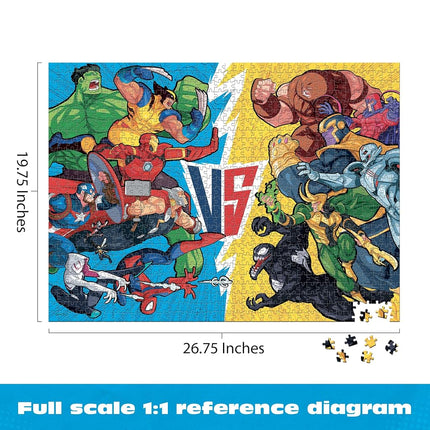 Buffalo Games - Marvel Comics VS Heroes vs - 1000 Piece Puzzle for Adults