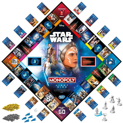 Hasbro Gaming Monopoly: Star Wars Light Side Edition Board Game for Families and Kids Ages 8 and Up,Star Wars Jedi Game for 2-6 Players,Family Games