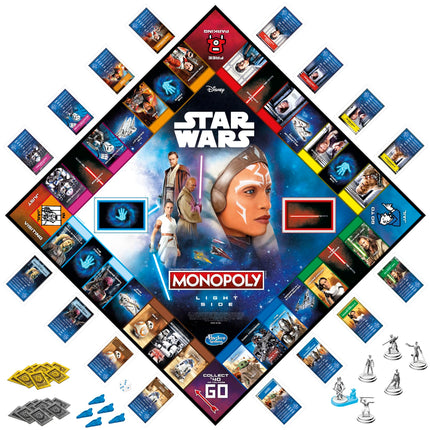 Hasbro Gaming Monopoly: Star Wars Light Side Edition Board Game for Families and Kids Ages 8 and Up,Star Wars Jedi Game for 2-6 Players,Family Games