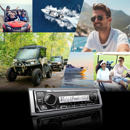 Kenwood KMR-M328BT Marine Digital Media Receiver with Alexa and Built in Bluetooth (Does NOT Play Cd's)