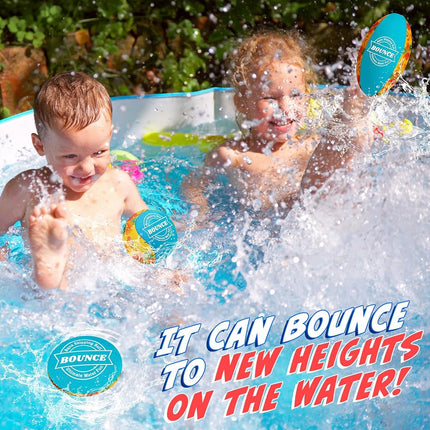 Billeeit 5Pcs Water Skipping Balls Set for Pool Play (Zest Tropical Theme)