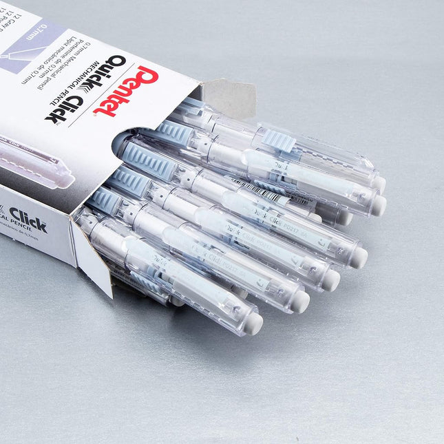 Pentel QUICK CLICK Mechanical Pencil (0.7mm), Gray Barrel - PD217N