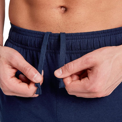 Pantalon de jogging Hanes Originals en coton, molleton pour hommes avec poches, entrejambe de 76 cm, bleu marine athlétique, taille S