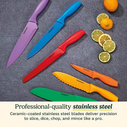 Cuisinart Advantage 12-Piece Knife Set, Bright (6 Knives and 6 Knife Covers)