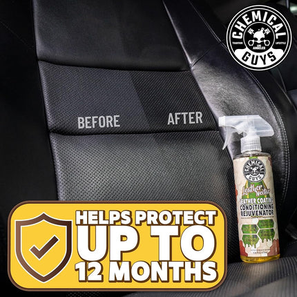 Chemical Guys Leather Nectar Conditioning Rejuvenator – Deep Moisturising Treatment for Dry Leather – Restores Soft Supple Feel on Furniture, Car Interiors, Apparel and More – 473 ml