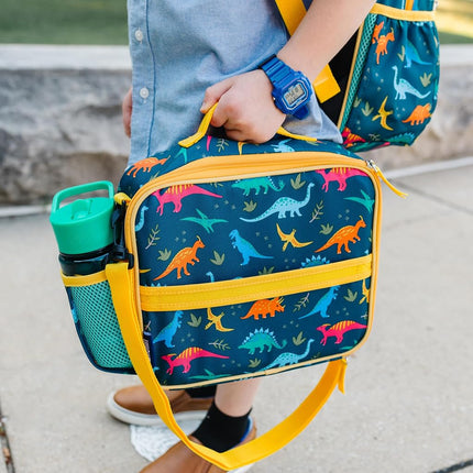 Wildkin Kids ECO rPET Insulated Lunch Box – Keeps Food Hot or Cold, Easy-Clean Lining, Mesh Pockets & BPA-Free – Boys & Girls, Ideal for School, Travel & Daycare – Jurassic Dinosaurs