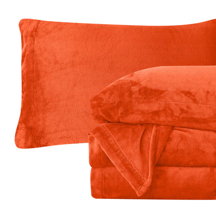 Elegant Comfort Luxuriously Soft 4-Piece Velvet Pl