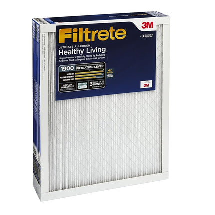 Filtrete MPR 1900 12 x 12 x 1 Healthy Living Ultimate Allergen Reduction AC Furnace Air Filter, Delivers Cleaner Air Throughout Your Home, 6-Pack