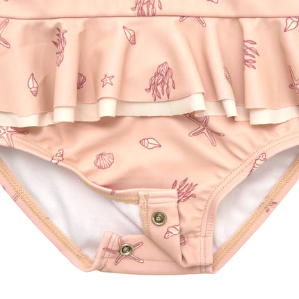 Gerber Baby Girl's One-Piece Swimsuit, Pink Shells, 12 Months