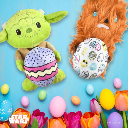 Star Wars 9" Yoda Easter Egg Squeaker Pet Toy for Dogs | Plush Stuffed Character