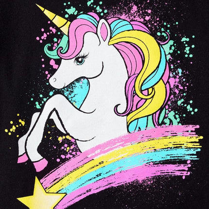The Children's Place,Girls,Sports Short Sleeve Graphic T-Shirts,Multipacks,Unicorn Rainbow/Cheer/Dancer 3-Pack,Small