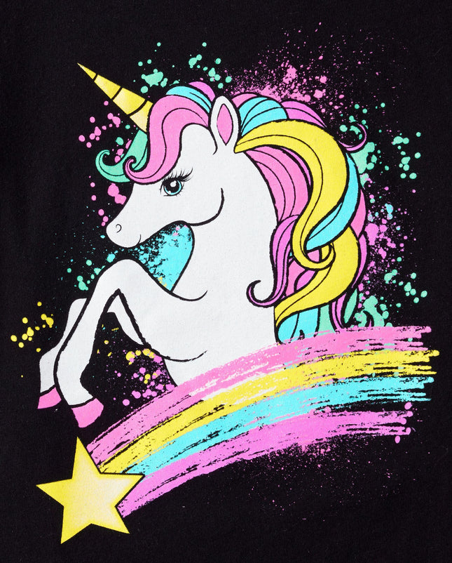 The Children's Place,Filles,T-shirts graphiques sport à manches courtes,Lots,Lot de 3 Licorne Arc-en-ciel/Pom-pom girl/Danseuse,Grand