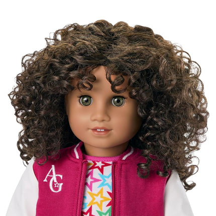 American Girl, Truly Me 18-inch Doll #132 with Hazel Eyes, Curly Dark-Brown Hair, Tan Skin, for Ages 6+