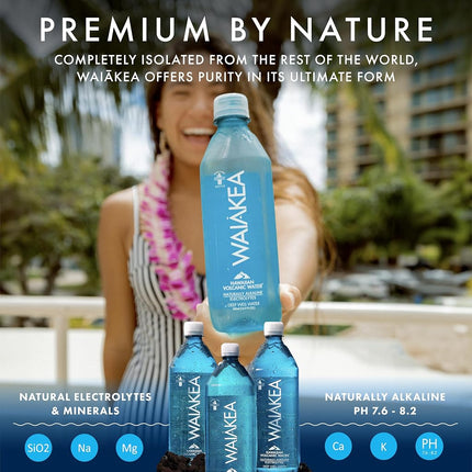 Waiakea Hawaiian Volcanic Alkaline Water 500mL (Pack of 24)