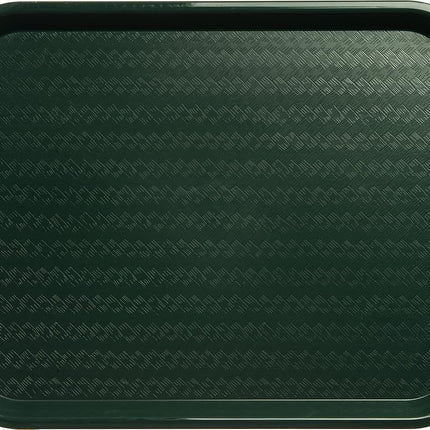 Plateau de cafétéria Carlisle FoodService Products Cafe Fast Food avec surface à motifs pour cafétérias, restauration rapide et salle à manger, plastique, 35,6 x 45,7 cm, vert forêt (lot de 12)