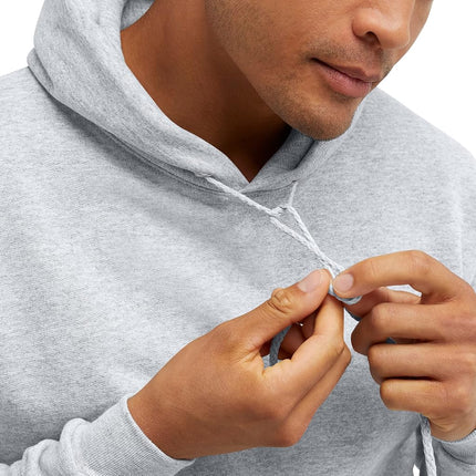 Hanes Men's Pullover EcoSmart Hooded Sweatshirt Hoody, Ash, Large