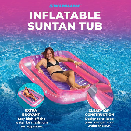 180cm Suntan Tub, pink