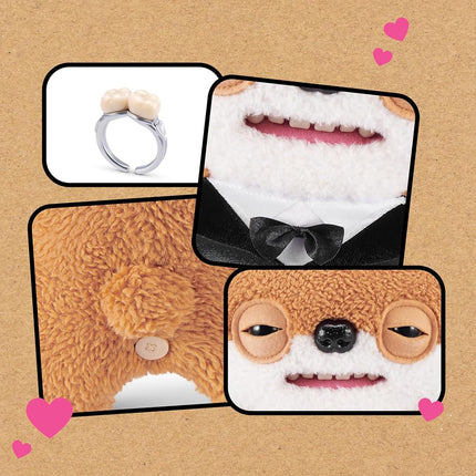 Fuggler Wedding Fuggs 9-Inch Plush 2-Pack by ZURU – Funny Ugly Monster Stuffed Animals with Human-Like Teeth & Tooth Ring, Collectible Plush for Kids, Tweens, Teens & Adult Fans