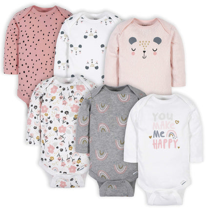 Gerber 6-pack Organic Long-sleeve Onesies Bodysuit
