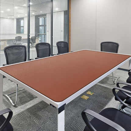 CENNBIE Leather Desk Mat, 200 x 100cm Extra Large Desk Pad Blotter Protector, Extended Non-Slip Table Pad, Waterproof PU Leather Desk Mat on top of desks Large for Office and Home (Brown)