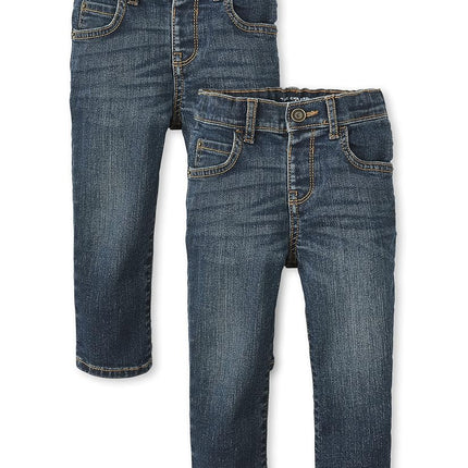 The Children's Place Boys' Two Pack Jeans, Lt Med Stone, 9-12 Months