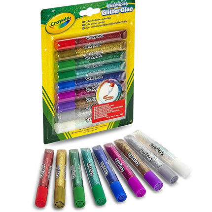 Crayola Washable Glitter Glue Pens, Pack of 9