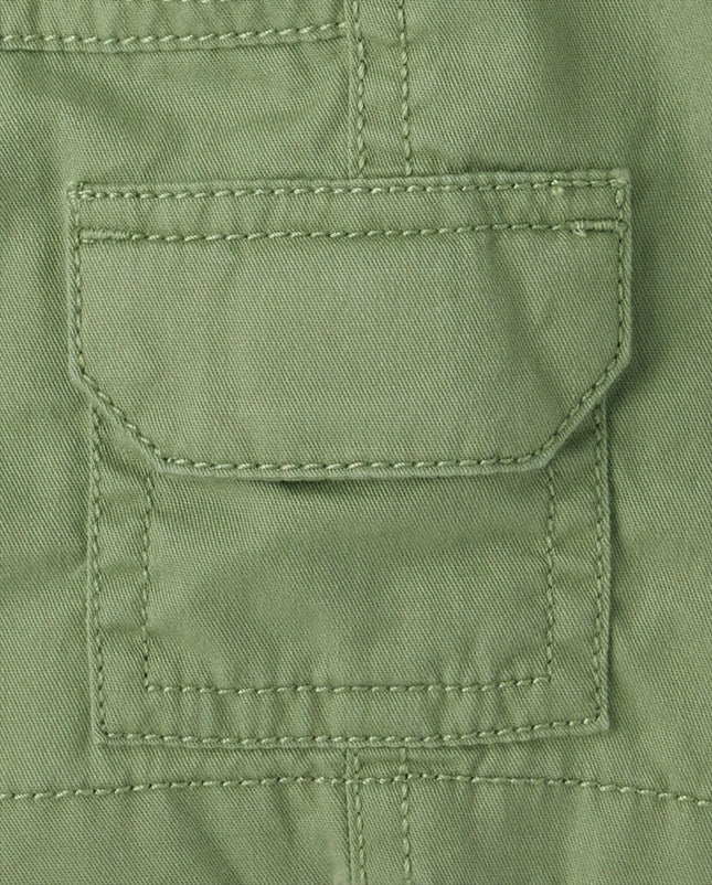The Children's Place Baby Boys' and Toddler Pull on Cargo Shorts, Misty Glen, 3T