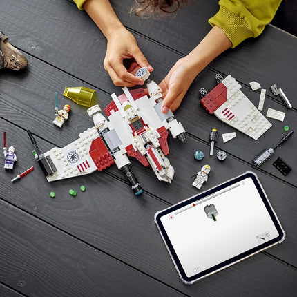 LEGO® Star Wars: The Clone Wars™ V-19 Torrent Starfighter 75432 Vehicle Set, Building Toy for Kids, Buildable Starship, 3 Characters, Blue and Red Lightsabers™, Toy Idea for Boys, Girls and Fans