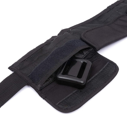MOOCY 4 Neoprene Pocket Scuba Weight Belt，dive weight belt fit for Waist 32" to 52" - Quick-Release Buckle（Black)