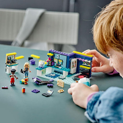 LEGO Friends Nova's Room Gaming Themed Bedroom Playset 41755, Collectible Toy with Zac Mini-Doll and Pickle The Dog, Small Gift Idea for Kids 6 and Up