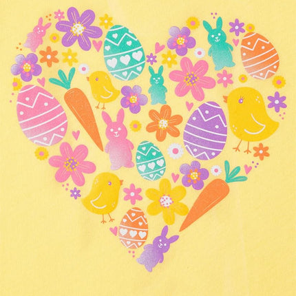 The Children's Place,Short Sleeve Graphic T-Shirts, Milkshake/Bunny Face/Easter Heart 3-Pack, X-Small