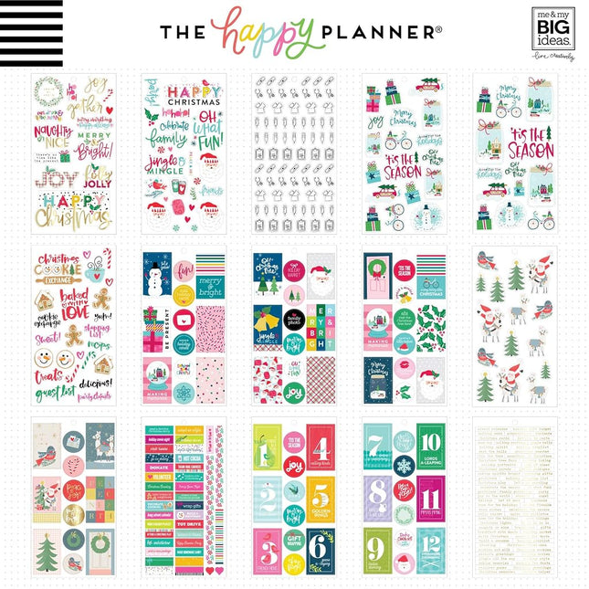 ME & MY BIG IDEAS PPSV-157-3048 Happy Planner STCKRS, Christmas Joy, 979/Pkg