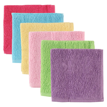 Luvable Friends Washcloths, Pink, 6-Count