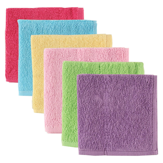 Luvable Friends Washcloths, Pink, 6-Count