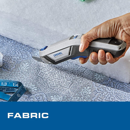 Dremel HSSC-01 4V Cordless USB Rechargeable Electric Scissors with Two Blade Attachments, USB Cord, and Power Block - Ideal for Cutting Fabric, Cardboard and Paper Material