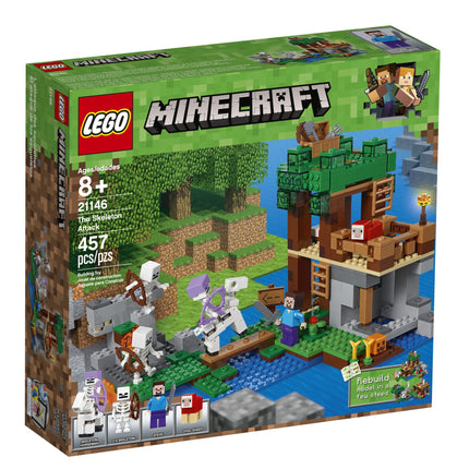 LEGO Minecraft El ataque de los esqueletos Kit de construcción 21146 (457 piezas)