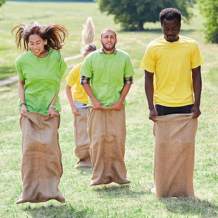 JOYIN 6 Pack Large Burlap Potato Sack Race Bags, 39" x 25" Potato Sacks Racing Bags for Kids & Adults,Outdoor Play, Family Reunion, Outdoor Picnic Party, Outside Yard Lawn Easter