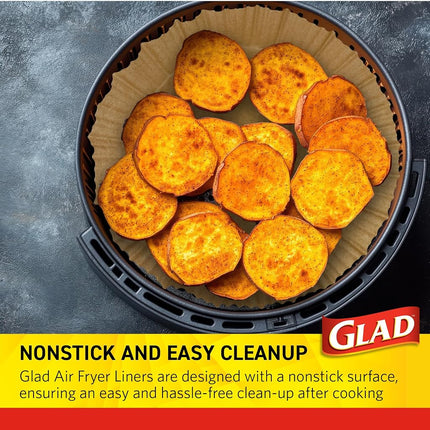 Glad Air Fryer Liners, Nonstick and Heat Resistant, Food Grade Material, Suitable for Round and Square Air Fryers, Air Fryer Accessories, 6.5" x 6.5" - 100 Count