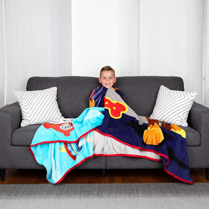 Manta de felpa ultrasuave de microfibra Raschel de Franco Kids, 157 cm x 228 cm, La Patrulla Canina