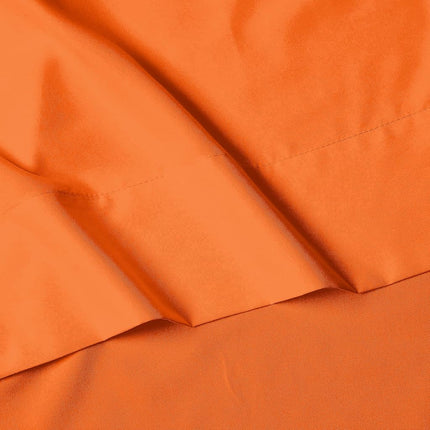 Elegant Comfort Luxury 1500 Premium Hotel Quality Microfiber 4-Piece Sheet Set - Wrinkle Resistant, All Around Elastic Fitted Sheet, Deep Pocket up to 16", Full, Orange