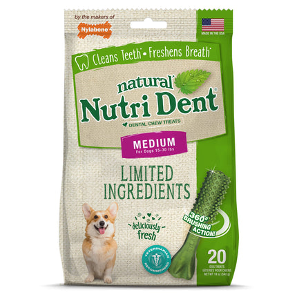 Nylabone Nutri Dent Dog Dental Chews - Natural Dog