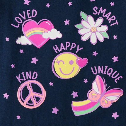 The Children's Place T-shirts à manches courtes à motifs assortis pour bébés filles et tout-petits, paquets multiples, tortue/dinosaure/le soleil à papa, 4T