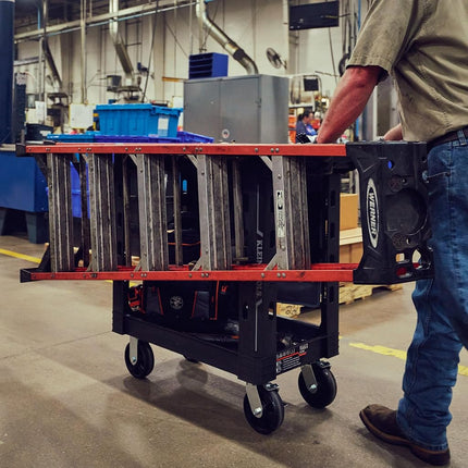 Klein Tools 54805MB MODBox Utility Cart Ladder Holder, Storage Hooks, Holds Ladder Vertically or Horizontally on MODBox Utility Carts