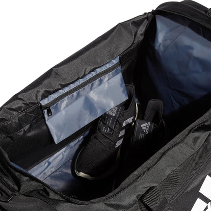 Adidas Defender 4 Small Duffel Bag, Black/White, 11.75"x20.5"x11", Defender 4 Small Duffel Bag
