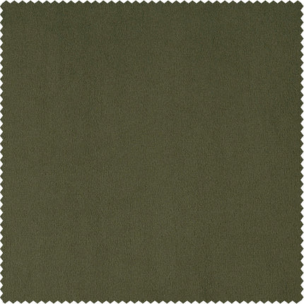 HPD Half Price Drapes Extra Wide Signature Blackout Velvet Curtains 96 Inch Long 1 Panel, 4-Pass Hotel Blackout Lined Window Curtains Thermal Blackout Curtains for Bedroom 100W x 96L, Hunter Green