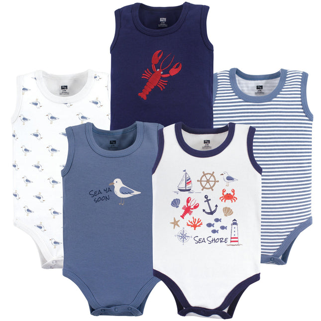 Hudson Baby Unisex Baby Cotton Sleeveless Bodysuit