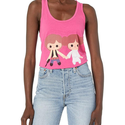 Débardeur dos nageur STAR WARS pour enfant, motif de dessin animé mignon Kawaii Han Leia Love, framboise, moyen